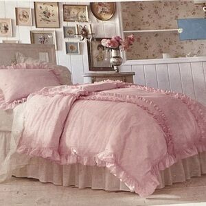 Simply shabby chic twin ruffle duvet set.